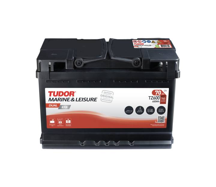 Tudor Dual EFB 70-100 Ah i gruppen Comstedt hos Marinsystem (Tudor Dual EFB)